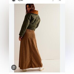 Free People come as you are Corduroy maxi skirt